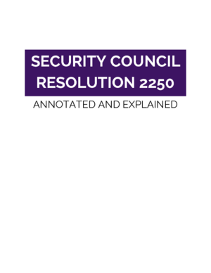 UN Security Council Resolution 2250 Toolkits Icon