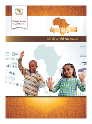 African Union(AU) Agenda 2063 Cover